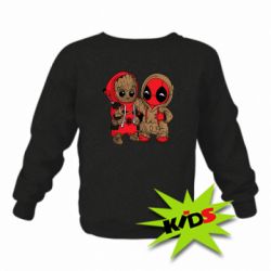 Детский свитшот Baby Groot And Deadpool - PrintSalon