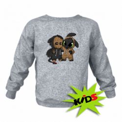 Детский свитшот Groot And Toothless - PrintSalon