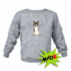 Детский свитшот Grumpy Cat On The Rope - PrintSalon