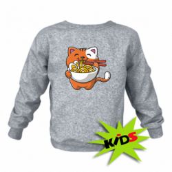 Детский свитшот Cat and Ramen - PrintSalon