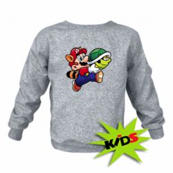 Детский свитшот Cute Mario with turtle - PrintSalon