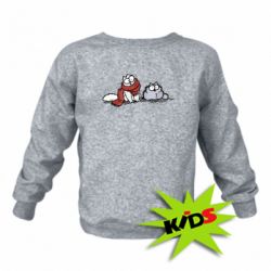 Детский свитшот Кот Саймона Зима - PrintSalon