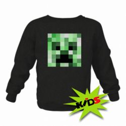 Детский свитшот Minecraft minimalist Creeper - PrintSalon