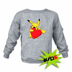Детский свитшот Pikachu Heart - PrintSalon