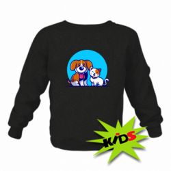 Детский свитшот Собачка и котик - PrintSalon