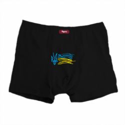 Трусы-боксеры Детский рисунок флаг Украины
