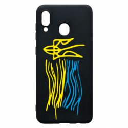 Чехол для Samsung A20 Детский рисунок флаг Украины - PrintSalon