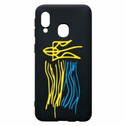 Чехол для Samsung A40 Детский рисунок флаг Украины - PrintSalon
