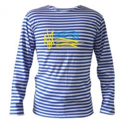 Тельняшка с длинным рукавом Детский рисунок флаг Украины - PrintSalon
