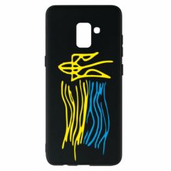 Чехол для Samsung A8+ 2018 Детский рисунок флаг Украины - PrintSalon