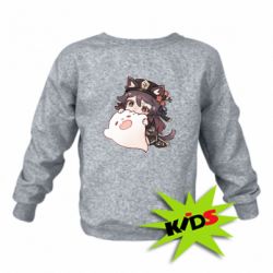 Детский свитшот Hu Tao cat - PrintSalon