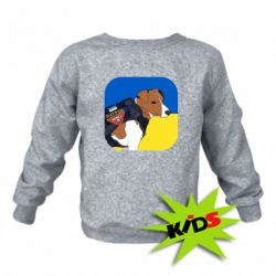 Детский свитшот Патрон на фоне флага - PrintSalon