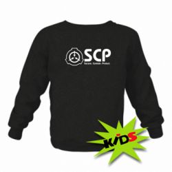 Дитячий світшот SCP logo text