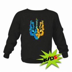 Дитячий світшот Тризуб квіти Україна - PrintSalon