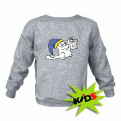 Детский свитшот Украинский кот саймона с подарком - PrintSalon