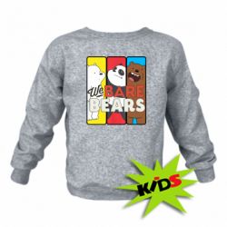 Детский свитшот We bare bears collage - PrintSalon