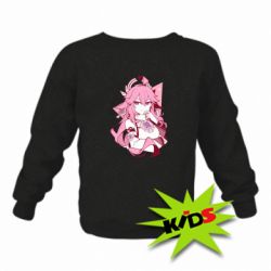 Детский свитшот Yae Miko portrait - PrintSalon
