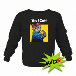 Детский свитшот Yes I Cat - PrintSalon
