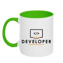 Чашка двокольорова Developer