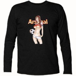 Футболка с длинным рукавом Девушка Арсенал - PrintSalon