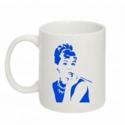 Чашка 320ml Дівчина фарбує губи - PrintSalon