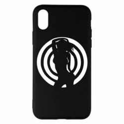Чехол для iPhone X/Xs девушка мишень - PrintSalon