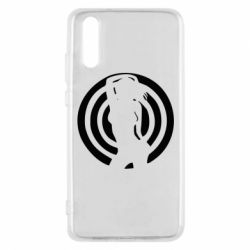 Чехол для Huawei P20 девушка мишень - PrintSalon