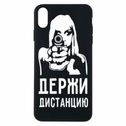 Чехол для iPhone Xs Max Девушка с пистолетом - PrintSalon