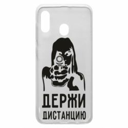 Чехол для Samsung A30 Девушка с пистолетом - PrintSalon