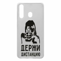 Чехол для Samsung A60 Девушка с пистолетом - PrintSalon
