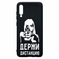 Чехол для Samsung A70 Девушка с пистолетом - PrintSalon