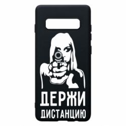 Чехол для Samsung S10+ Девушка с пистолетом - PrintSalon