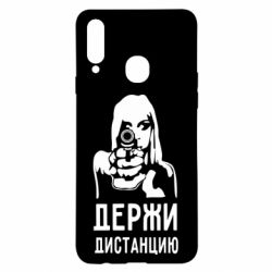 Чехол для Samsung A20s Девушка с пистолетом - PrintSalon