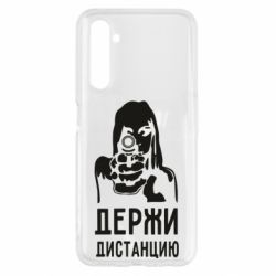 Чехол для Realme 6 Девушка с пистолетом - PrintSalon