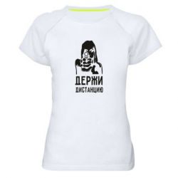 Женская футболка для спорта Девушка с пистолетом - PrintSalon