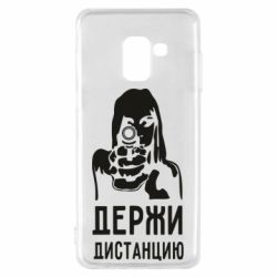 Чехол для Samsung A8 2018 Девушка с пистолетом - PrintSalon