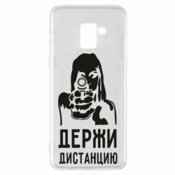 Чехол для Samsung A8+ 2018 Девушка с пистолетом - PrintSalon