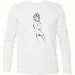 Футболка с длинным рукавом Девушка-PrintSalon Футболка с длинным рукавом Девушка