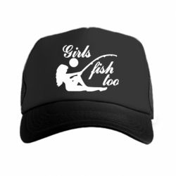 Кепка-тракер Девушки тоже рыбачат - PrintSalon