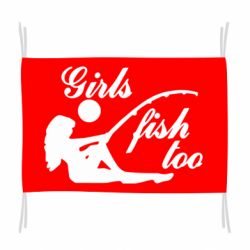 Флаг Девушки тоже рыбачат - PrintSalon
