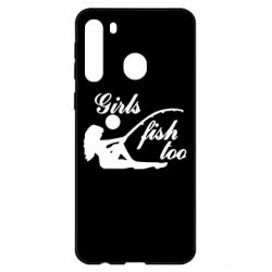 Чехол для Samsung A21 Девушки тоже рыбачат - PrintSalon