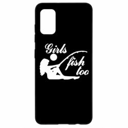 Чехол для Samsung A41 Девушки тоже рыбачат