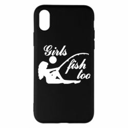 Чехол для iPhone X/Xs Девушки тоже рыбачат - PrintSalon