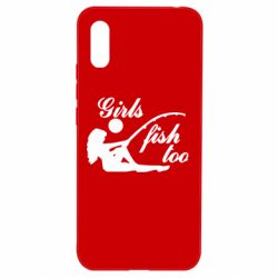 Чехол для Xiaomi Redmi 9a Девушки тоже рыбачат - PrintSalon