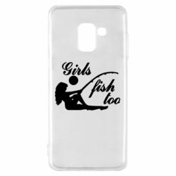 Чехол для Samsung A8 2018 Девушки тоже рыбачат - PrintSalon