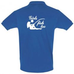 Мужское поло Девушки тоже рыбачат - PrintSalon