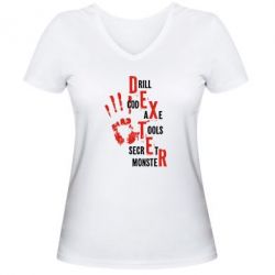 Женская футболка с V-образным вырезом Dexter - PrintSalon