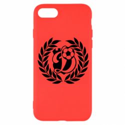 Чохол для iPhone 7 Динамо Київ: м'яч, колоски лого-PrintSalon Чохол для iPhone 7 Динамо Київ: м'яч, колоски лого