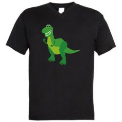Мужская футболка  с V-образным вырезом Dino toy story - PrintSalon