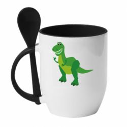 Чашка с ложкой Dino toy story - PrintSalon